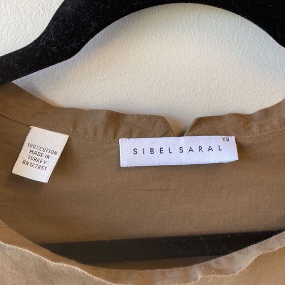 Sibel Saral XS sleeveless top brown cotton - Picture 3 of 12